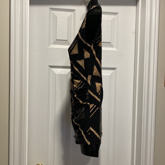 Chaps - Geometric Sleeveless V Neck Stretch Pull On Cross Wrap Top - Sz S - Picture 11 of 12